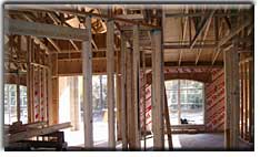 interior framing, insulation board