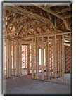 interior shot - engineered roof trusses